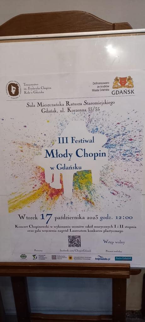 plakat konkursu "młody Chopin"